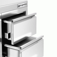 Meuble bas inox à tiroirs PREMIUM - 400 x 600 mm - 4 tiroirs - SS4SI46A_6
