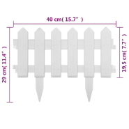 Vidaxl bordures de pelouse 25 pcs blanc 10 m pp 48616_6