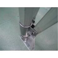 Abri stand parapluie M2 - Buff'hyeres Collectivités - Structure aluminium anodisé - Toit PVC 520 g/m² - Piètement 6 faces Ø 50 mm_7