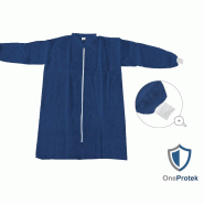 Blouses Visiteurs Jetables Fermeture Éclair - Carton de 10 sachets de 10 - Bleu / XL_6