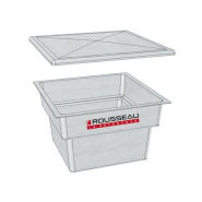 Bac rectangulaire avec couvercle - en fibre de verre et résine polyester - plusieurs dimensions disponibles Bac rectangulaire avec couvercle - en fibre de verre et résine polyester - plusieurs dimensions disponibles