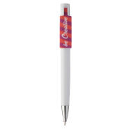 Stylo à bille en plastique - avec clip sur mesure - encre bleue - marquage UV LED inclus_6