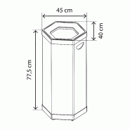 Poubelle de tri sélectif et recyclage en carton - 100 L_6