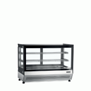 Comptoir réfrigéré LCT-F - façade vitrée plane - éclairage LED - finition inox - Référence LCT900F/BLACK_6