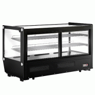 Vitrine réfrigérée à poser noire avec éclairage LED - 200 L - 3 niveaux_6