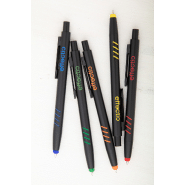 Stylo à bille stylet en aluminium - grip, embout en caoutchouc, gravure colorée, tube plastique_6