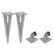 Vidaxl clôture à mailles losangées et poteaux acier galvanisé 15x1 m 141503_6