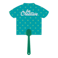 Éventail sur-mesure - poignée en plastique et papier stratifié - impression logo recto-verso_6