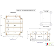Table Elite Carrée PMR - Réf: EC230 PMR - 2,30m x 2,30m x 0,75m - Piétement bois - Livrée en KIT_6