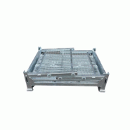 Rack de stockage - Panier grillagé pliable en acier galvanisé - 122 cm x 90 cm - Charge max 1200 kg_6