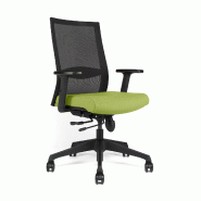 Siège de bureau synchrone dossier résille So Turin - Z58, Paire d'accoudoirs réglables sur 3 axes - Couleur noire, Sans, Tissu_6