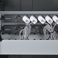 Chariot à tablettes pour 48 tablettes / 36 ordinateurs portables avec fonction de charge - ECOCART 48S - dimensions 830 x 650 x 1290 mm_6