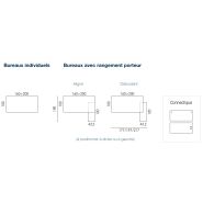 Bureau de direction ROBIN - contemporain avec rangements en hêtre massif - fabriqué en France, PEFC, antibactérien_6