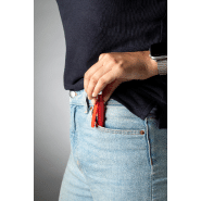 Stylo bille en plastique ABS - clip spécial - encre bleue - couleur rouge - 13g_6