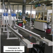 Déballeur de couvercles/convoyeur magnétique boites - constructeur  magnétec_6