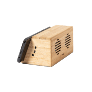 Chargeur enceinte Bluetooth en bambou - induction, chargeur rapide sans fil 10W, support téléphone portable_6