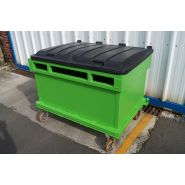 Benne à fond ouvrant (BAFO) - 500 litres - Fabrication française - Manutention et transport de déchets industriels_6