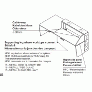 Banque d'accueil lumineuse Zig Zag avec accès PMR - MDD - Droite, Blanc, 260_6