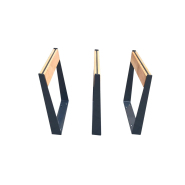 Support et appuis vélos en acier renforcé 8mm et bois de Mélèze - Design contemporain Wood City_6