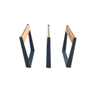 Support et appuis vélos en acier renforcé 8mm et bois de Mélèze - Design contemporain Wood City_6