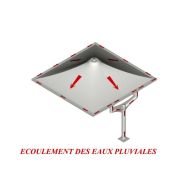 Préau pour école primaire UNO - 25 m² sur poteau déporté en acier galvanisé_6