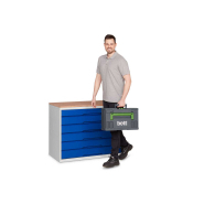 Armoires et meubles de rangement robustes pour ateliers et garages - Gamme Verso - acier soudé et modulables_6