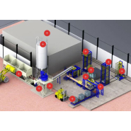 Machine de fabrication de blocs, hourdis, pavés - ROMETA 2050 - Grande production avec vibrocompresseur résistant et centrale à béton 1125/750 L_6