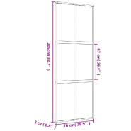 Vidaxl porte coulissante doré 76x205 cm verre esg dépoli et aluminium 155157_6