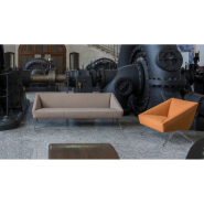 Canapé d'accueil carré à contours nets - Structure puissante - Collection AMARCORD - Design italien minimaliste_6