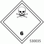 Étiquette matières dangereuses - 530033 – 10 x 10 cm - 