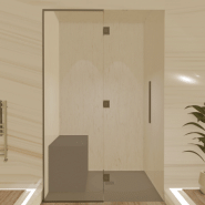 Hammam kit de construction cabine de douche avec paroi vitrée à carreler 120 x 120 - Générateur vapeur inclus_6