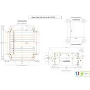 Table Elite Carrée - Réf: EC230 - Piétement et Plateau Bois - 2,30m x 2,30m x 0,75m_6