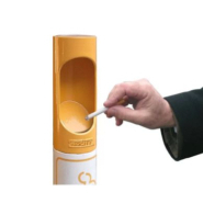 Cendrier sur pied - Vidage propre et rapide - Tube acier Ø 76 mm - Tête en aluminium moulé - Hauteur 600 mm - Verrouillable par clé triangle_6