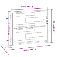 Vidaxl portail de jardin 100x75 cm acier inoxydable 376474_6