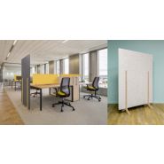 Écran de bureau acoustique OSLO - écologique et performant avec piétements en bois naturel_6