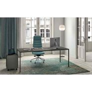 Table de réunion X6 - Plateau grès façon marbre et structure en acier - Design élégant et raffiné_6