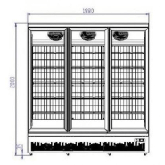 Vitrine réfrigérée murale 3 portes de 1m90 - r290 gaz écologique_6