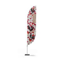 Drapeau extérieur et intérieur sur mât - Publicité visuelle avec mât économique en aluminium et fibre de verre_6