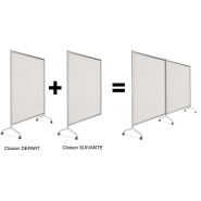 Cloison acoustique TEN-LIMIT - modulable avec cadre aluminium et panneau en fibres PET recyclé_6