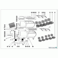 Vitrine froid négatif à deux niveaux Blanc - 408 L | Tefcold - TD500_6