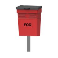 Poubelle à monter sur poteau galvanisé