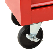 Vidaxl chariot à outils avec 15 tiroirs acier rouge 3056737_6