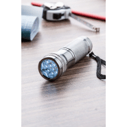 Set de lampes torches 12 LED en aluminium avec dragonne et boîte cadeau noire_6