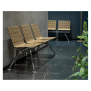 Sièges sur poutre en métal perforé - ULISSE - Design élégant et ergonomique pour espaces collectifs_6