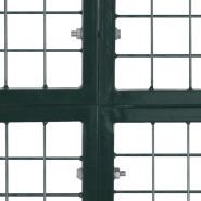 Vidaxl portail de clôture à porte double acier enduit de poudre 142025_6