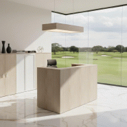 Bureau d'accueil Delta First monocolor - Mobel Linea - 184, Acacia clair_6