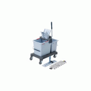 Chariot de lavage kit double seaux 25l/8l presse/support/bandeau ultra speed pro vileda (173890)_6