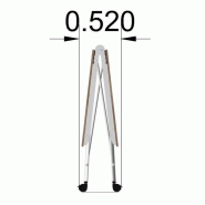 Table de réunion pliante Serenity -  QUADRIFOGLIO - Blanc, 320, Orme blanchi_6