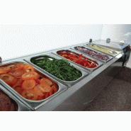 Saladette réfrigérée à poser 6 bacs gn 1/4 - vitrine à ingrédients de 140 cm_6