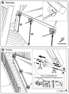 Main courante en hêtre avec kit de fixation et ruban LED